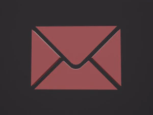 Poczta ikona sieci Web Model 3D