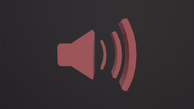 Web Icon Sound 3D Модель .c4d .max .obj .3ds .fbx .stl .blend 