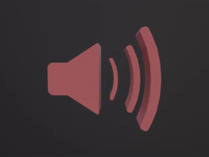 Suara Ikon Web Model 3D