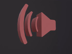 Web Icon Sound 3D Model