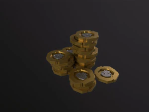 Stylized Pirate Coin 3D Model