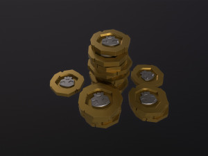 Stylized Pirate Coin Modelo 3D