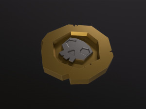 Stylized Pirate Coin Modelo 3D