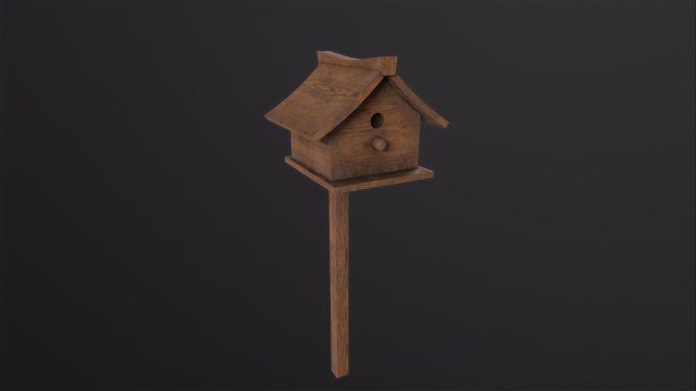 Birdhouse Model 3D .c4d .max .obj .3ds .fbx .stl .blend 