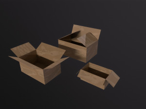 Cardboard Boxes 3Dモデル
