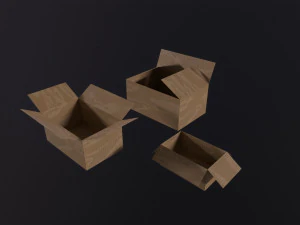 Kartonnen dozen 3D Model