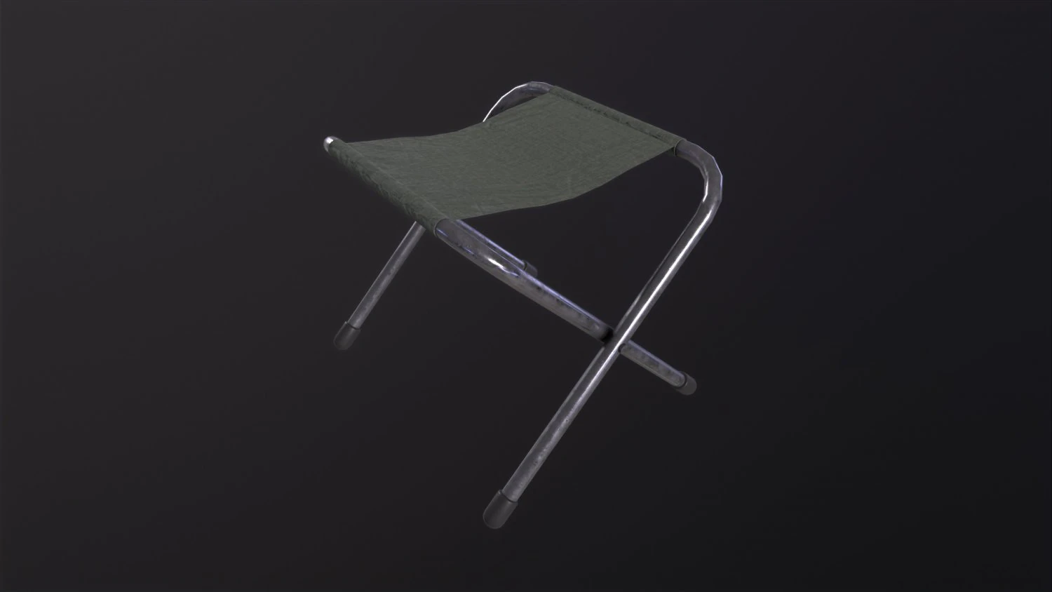Folding Stool 3D Model .c4d .max .obj .3ds .fbx .stl .blend 
