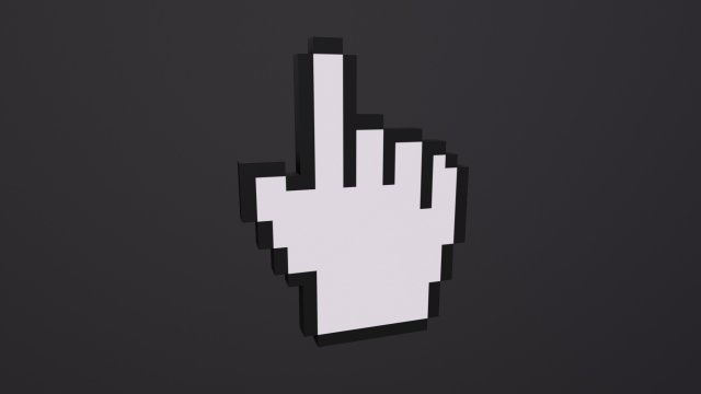 Cursor Hand 3D Model .c4d .max .obj .3ds .fbx .stl .blend 