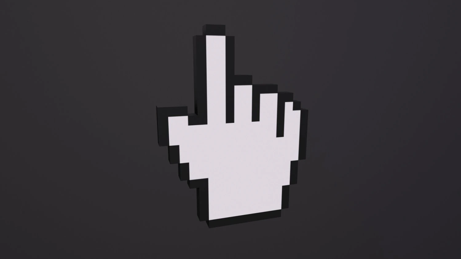 Cursor Hand 3D Model .c4d .max .obj .3ds .fbx .stl .blend 