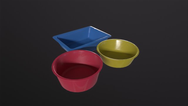 Plastic Wash Basin Pack Modèle 3D .c4d .max .obj .3ds .fbx .stl .blend 