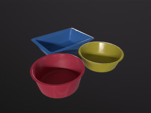 Plastic Wash Basin Pack Modèle 3D