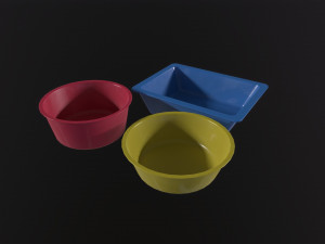 Plastic Wash Basin Pack Modèle 3D