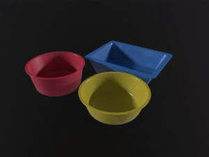 Plastic Wash Basin Pack 3D Model