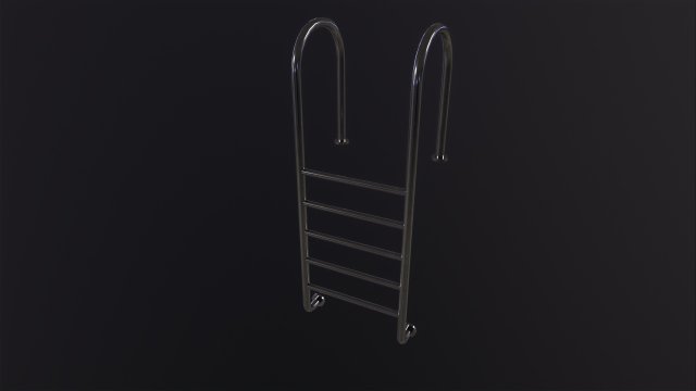 Pool Ladder 3D Model .c4d .max .obj .3ds .fbx .stl .blend 