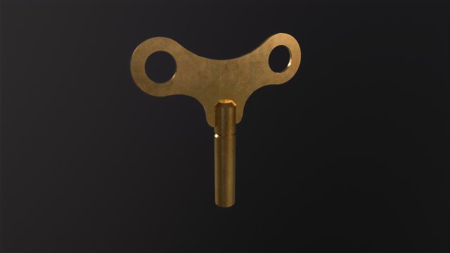 Clock key Model 3D .c4d .max .obj .3ds .fbx .stl .blend 
