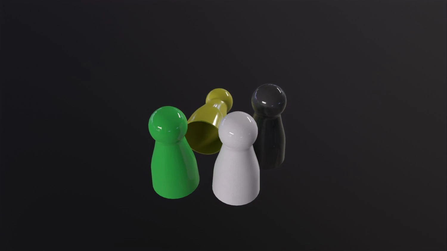 Board Game Pawns 3D Model .c4d .max .obj .3ds .fbx .stl .blend 