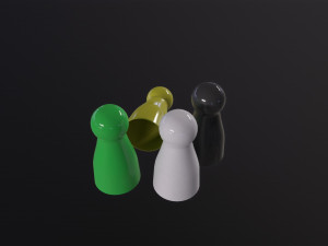 Board Game Pawns 3D Model
