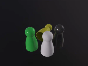 Board Game Pawns 3D Model