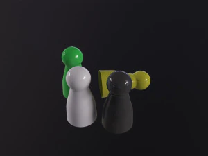 Board Game Pawns 3D Model
