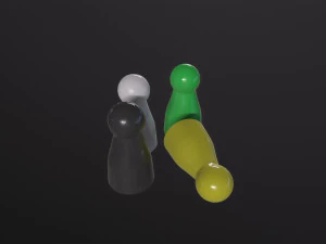 Board Game Pawns 3D Model