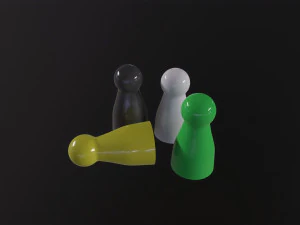 Board Game Pawns 3D Model