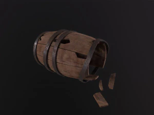Broken Barrel 3D Model