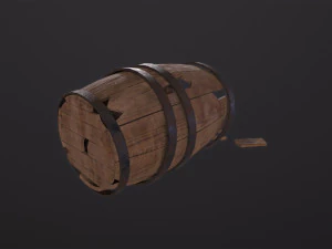 Broken Barrel 3D Model