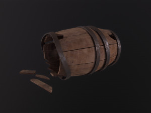 Broken Barrel Model 3D