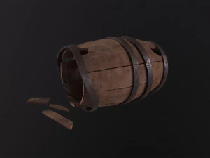 Broken Barrel 3D Model