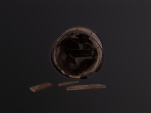 Broken Barrel Model 3D