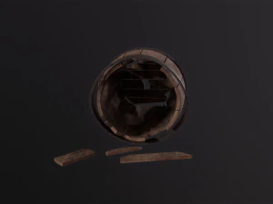 Broken Barrel 3D Model