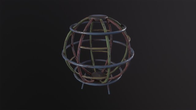 Soviet Oldschool Globe Modelo 3D .c4d .max .obj .3ds .fbx .stl .blend 