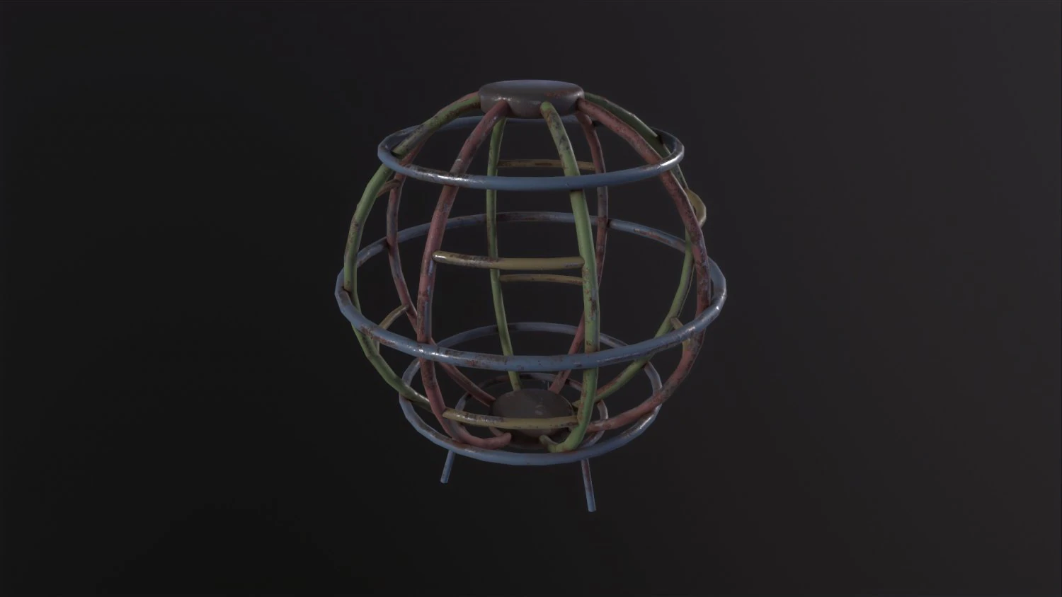 Soviet Oldschool Globe 3D Model .c4d .max .obj .3ds .fbx .stl .blend 