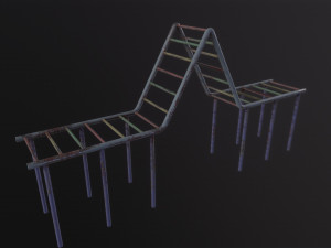 Soviet Oldschool Monkey Bars Model 3D