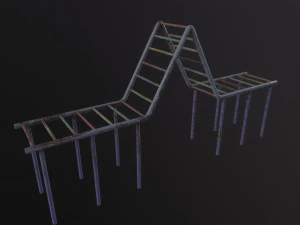 Soviet Oldschool Monkey Bars 3D Model