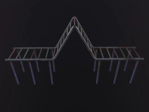 Soviet Oldschool Monkey Bars 3D Model