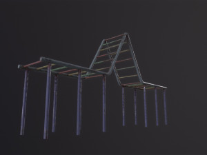 Soviet Oldschool Monkey Bars Model 3D