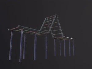Soviet Oldschool Monkey Bars 3D Model