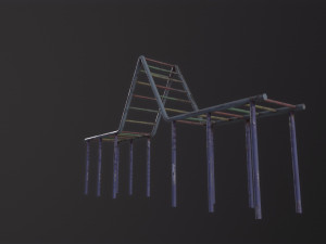 Soviet Oldschool Monkey Bars Model 3D