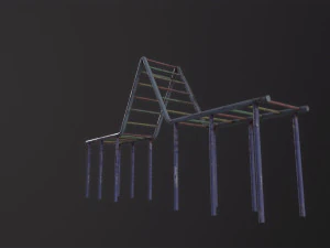 Soviet Oldschool Monkey Bars 3D Model