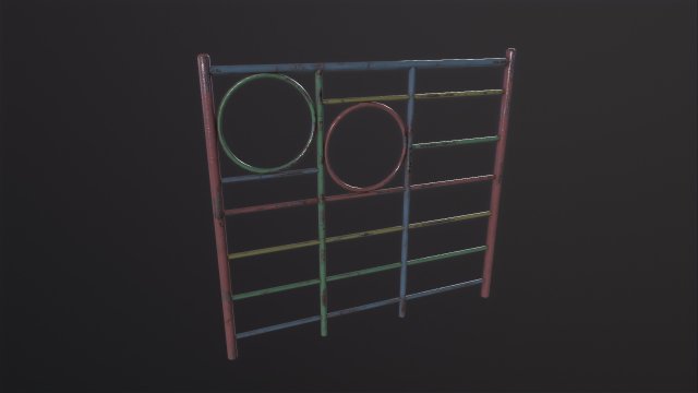 Soviet Oldschool Horizontal Bar 3D 模型 .c4d .max .obj .3ds .fbx .stl .blend 