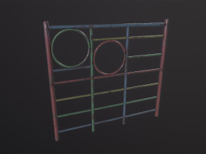 Soviet Oldschool Horizontal Bar 3D Model