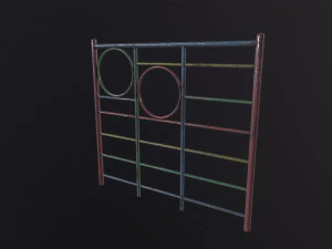 Soviet Oldschool Horizontal Bar 3D Model