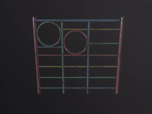 Soviet Oldschool Horizontal Bar 3D Model
