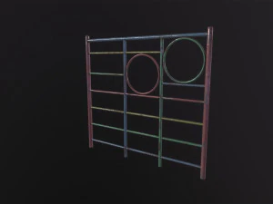 Soviet Oldschool Horizontal Bar 3D Model