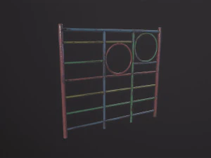 Soviet Oldschool Horizontal Bar 3D Model
