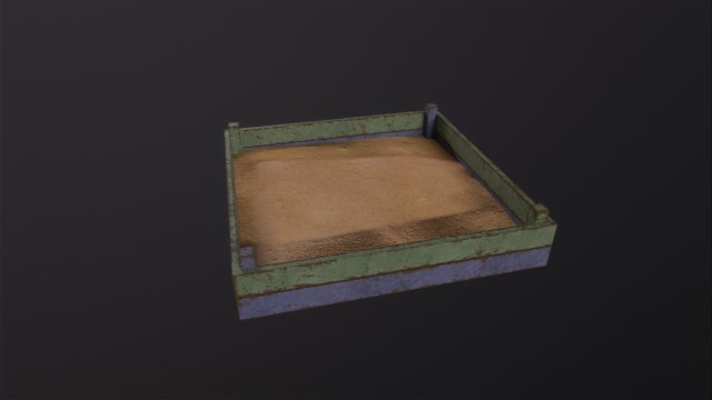 Soviet Oldschool Sandbox Modèle 3D .c4d .max .obj .3ds .fbx .stl .blend 