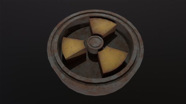 Radiation Sign 3D 模型 .c4d .max .obj .3ds .fbx .stl .blend 