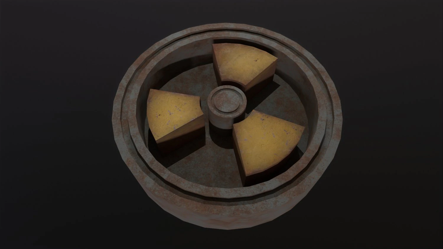 Radiation Sign 3D Model .c4d .max .obj .3ds .fbx .stl .blend 