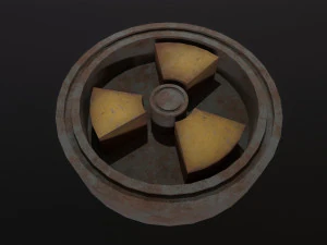 Signo de radiaci&oacute;n Modelo 3D